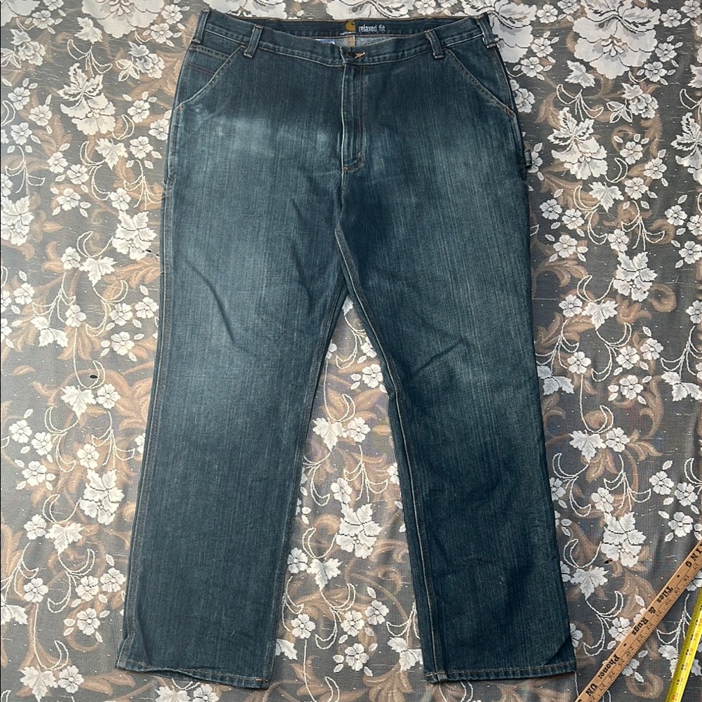 Carhartt Blue Straight-Leg Jeans Relaxed Fit